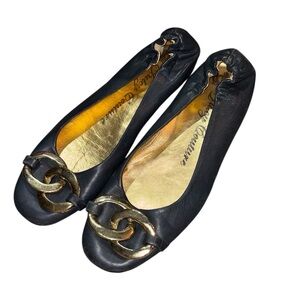 Vintage Juicy Couture Black Leather Flats